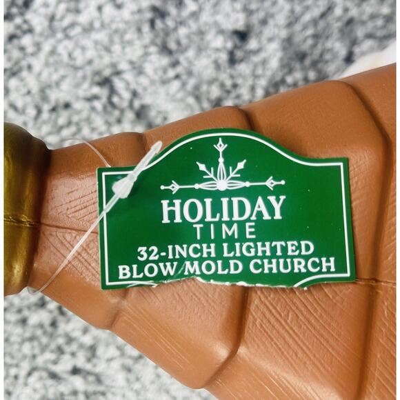 Gemmy Holiday Time Church 32 Inch Blow Mold LED Christmas Decoration New - Picture 8 of 8